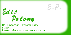 edit polony business card